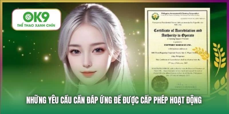 Những yêu cầu cần đáp ứng để được cấp phép hoạt động